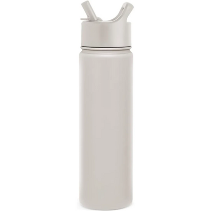 FreshH2OSource Almond Birch 22oz Insulated Water Bottle with Straw – BPA-Free, Leak-Proof, Stainless Steel