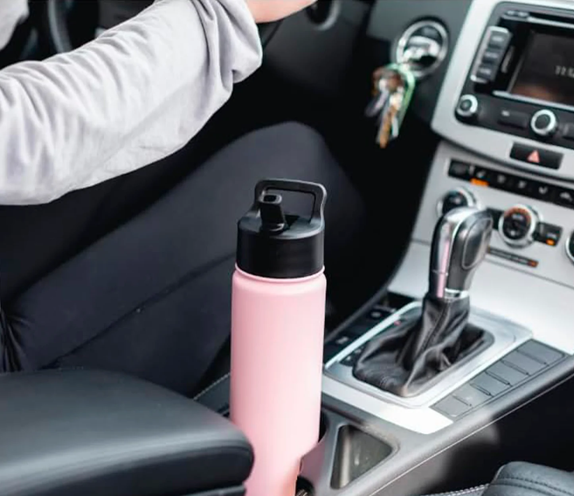 FreshH2OSource Almond Birch 22oz Insulated Water Bottle with Straw – BPA-Free, Leak-Proof, Stainless Steel