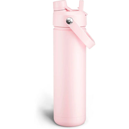 FreshH2OSource Encool Stainless Steel Insulated Water Bottle with Straw – 26oz, Cotton Candy