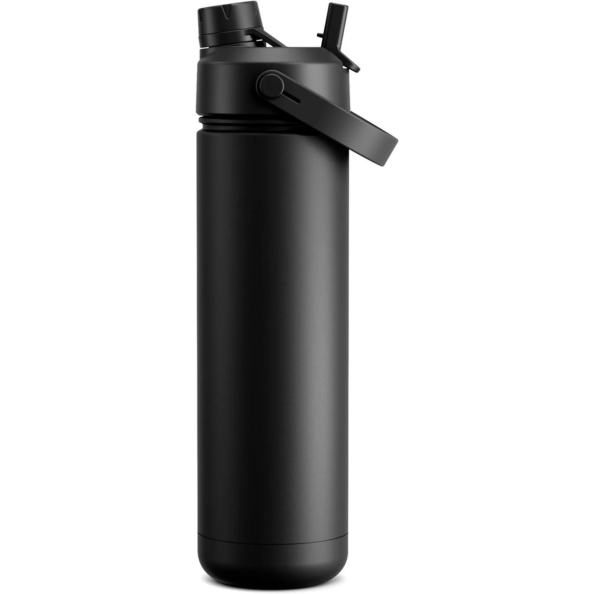 FreshH2OSource Dark Knight Stainless Steel Insulated Water Bottle with 2-in-1 Straw & Spout Lid – 26oz