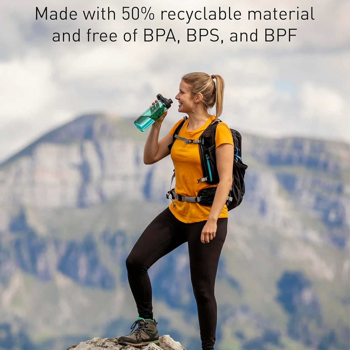 FreshH2OSource Chute Mag Water Bottle with Magnetic Cap – BPA-Free Tritan Renew Plastic
