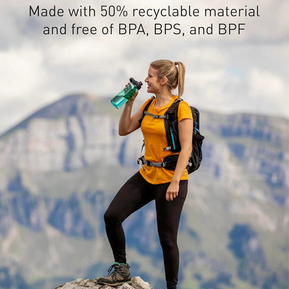 FreshH2OSource Chute Mag Water Bottle with Magnetic Cap – BPA-Free Tritan Renew Plastic