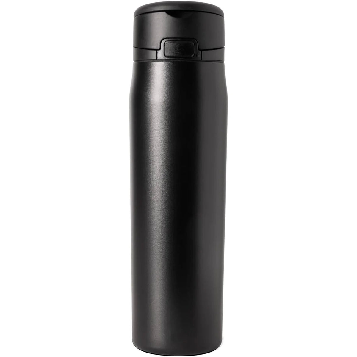 FreshH2OSource Mesa Loop Stainless Steel Water Bottle with Straw – 24oz Midnight Black, Cupholder Friendly